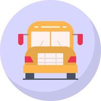 school- bus vlak bubbel icoon vector