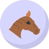 paard vlak bubbel icoon vector