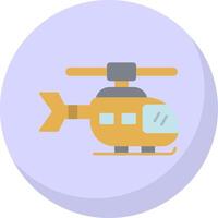 helikopter vlak bubbel icoon vector