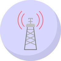signaal toren vlak bubbel icoon vector