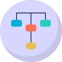 hiërarchisch structuur vlak bubbel icoon vector