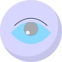 oog vlak bubbel icoon vector