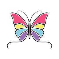 kleurrijk vlinder abstract tropisch silhouet voorwerp vector illustratie ontwerp.