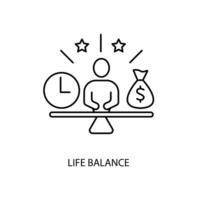 leven balans concept lijn icoon. gemakkelijk element illustratie. leven balans concept schets symbool ontwerp. vector