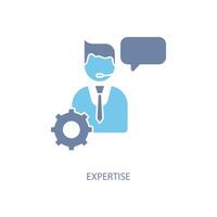 expertise concept lijn icoon. gemakkelijk element illustratie. expertise concept schets symbool ontwerp. vector