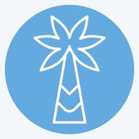 icoon palm boom. verwant naar Kenia symbool. blauw ogen stijl. gemakkelijk ontwerp bewerkbaar. gemakkelijk illustratie vector