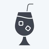 icoon qur. verwant naar cocktails, drankje symbool. glyph stijl. gemakkelijk ontwerp bewerkbaar. gemakkelijk illustratie vector
