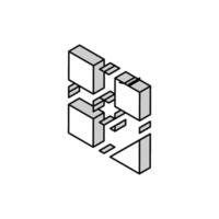 orthografisch projecties bouwkundig tekenaar isometrische icoon vector illustratie