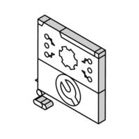 systeem onderhoud analist isometrische icoon vector illustratie