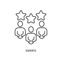 experts concept lijn icoon. gemakkelijk element illustratie. experts concept schets symbool ontwerp. vector