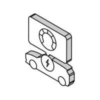 opladen snelheid elektrisch isometrische icoon vector illustratie