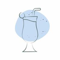 icoon cocktail 4. verwant naar cocktails, drankje symbool. kleur plek stijl. gemakkelijk ontwerp bewerkbaar. gemakkelijk illustratie vector