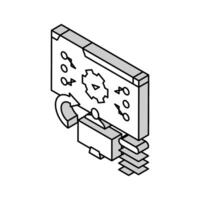 systeem evaluatie analist isometrische icoon vector illustratie