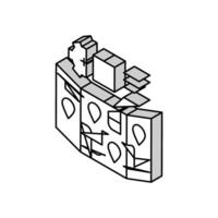 Verzending coördinatie logistiek manager isometrische icoon vector illustratie