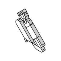 schuintrekken schapen elektrisch gereedschap isometrische icoon vector illustratie