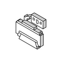 het drukken pdf het dossier isometrische icoon vector illustratie