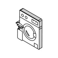 wasmachine afgelegen controle isometrische icoon vector illustratie