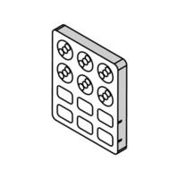 gebakken koekjes Aan dienblad isometrische icoon vector illustratie