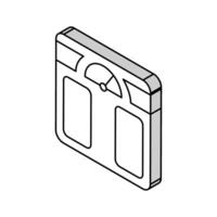 gewicht controlerend isometrische icoon vector illustratie