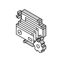 Botsing systeem isometrische icoon vector illustratie