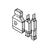 geneesmiddelen en voorbereidende werkzaamheden isometrische icoon vector illustratie