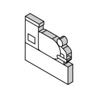 productie spiegel isometrische icoon vector illustratie