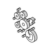 infectie spijsvertering systeem isometrische icoon vector illustratie