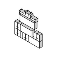 containers lader haven isometrische icoon vector illustratie