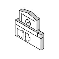 pakhuis logistiek werkwijze isometrische icoon vector illustratie