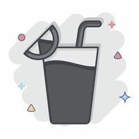 icoon cocktail 2. verwant naar cocktails, drankje symbool. grappig stijl. gemakkelijk ontwerp bewerkbaar. gemakkelijk illustratie vector