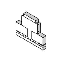 besnoeiing machine multiplex fabriek isometrische icoon vector illustratie