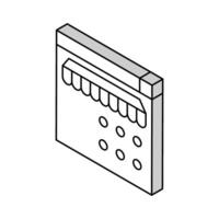 voedsel bestellen afdeling isometrische icoon vector illustratie