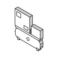 lamellair lucht compressor isometrische icoon vector illustratie