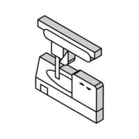 fabricage fabriek uitrusting halfgeleider isometrische icoon vector illustratie