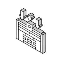 poort sluitend parkeren isometrische icoon vector illustratie