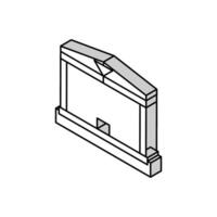 productie faciliteit beton isometrische icoon vector illustratie