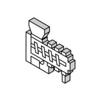 heet smelten extrusie farmaceutisch productie isometrische icoon vector illustratie