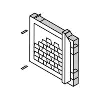 goud in veilig voor winnaar in video spel isometrische icoon vector illustratie