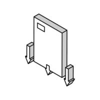 rechtszaak document isometrische icoon vector illustratie