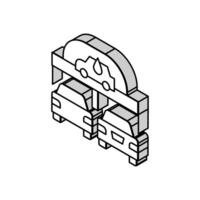 automatisch auto wassen onderhoud isometrische icoon vector illustratie