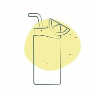 icoon gin bruisen. verwant naar cocktails, drankje symbool. kleur plek stijl. gemakkelijk ontwerp bewerkbaar. gemakkelijk illustratie vector