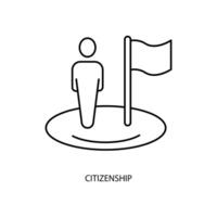 burgerschap concept lijn icoon. gemakkelijk element illustratie. burgerschap concept schets symbool ontwerp. vector
