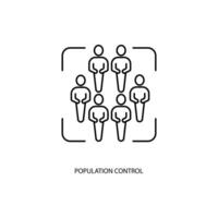 bevolking controle concept lijn icoon. gemakkelijk element illustratie. bevolking controle concept schets symbool ontwerp. vector