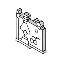 school- discipline chemie isometrische icoon vector illustratie