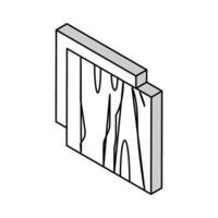 houten isolatie laag isometrische icoon vector illustratie