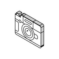 vintage fotocamera isometrische pictogram vectorillustratie vector