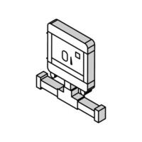 zwembad chloor- generator isometrische icoon vector illustratie