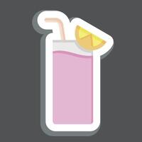 sticker gin bruisen. verwant naar cocktails, drankje symbool. gemakkelijk ontwerp bewerkbaar. gemakkelijk illustratie vector