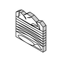 opencast goudmijn isometrische icoon vector illustratie