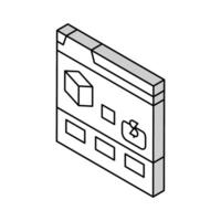 uitverkoop bladzijde isometrische icoon vector illustratie